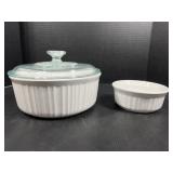 Corningware French white baking dishes
