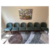 6 Green Chairs