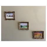 3 Small Water Color Wall Art