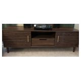 Modern Slat Door TV Console Cabinet