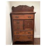 Antique Wood Jelly Cupboard Cabinet