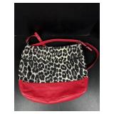 Coach Leopard Print & Red Crossbody Purse