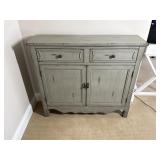 Distressed Gray 2-Door Accent Cabinet