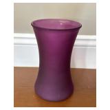 Purple Frosted Glass Vase