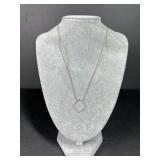 14k Diamond Accent Open Square Pendant Necklace