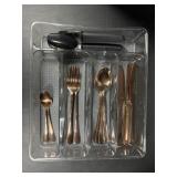 Stainless Steel copper tone flatware