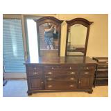 Large Dresser with Twin Mirrors