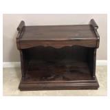 Dark Wood Open Shelf Cabinet Stand