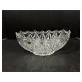 Cut Crystal Oval Centerpiece Bowl
