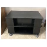Black Rolling TV Stand & Media Cart