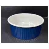 Large blue ramekin