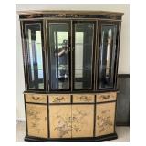 Asian Style Painted Curio China Cabinet