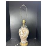 Seashell Filled Glass Table Lamp Base