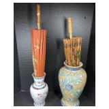 Vase Decor and Umbrellas