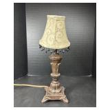 11" Decorative Table Lamp with Beaded Shade