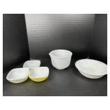 Milk glass and Corelle