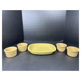Chantal Dishes butter yellow and Canary yellow