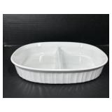 Corningware French White Split Dish