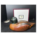 McKay Signed Wooden Shoveler Duck Decoy & Art