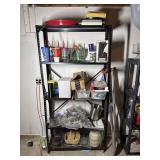 Metal Shelf & Contents