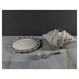 Seashell Cookie Jar With Platter
