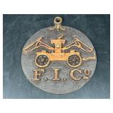 Antique Cast Iron Fire Mark Plaque
