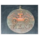 Antique Cast Iron Fire Mark Plaque