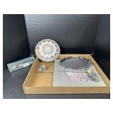 Silverplate Serving Tray & Barware Decor