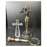 Religious decor and Magnifying glass
