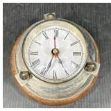Nautical Style Desk Clock on Wood Base