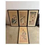 Framed Japanese Geisha Art Prints Collection