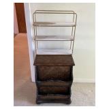 Woven Rattan Style Cabinet & 3-Tier Shelf