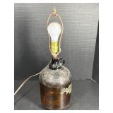 Brown Glass Bottle Lamp