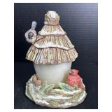 Cardinal & Chickadee Birdhouse Candle Holder