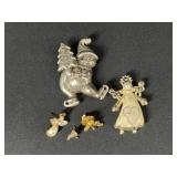 Christmas brooches