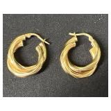 Milor Italy 18K Gold Hoop Earrings