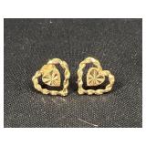 Beverly Hills Gold 14K Heart Stud Earrings