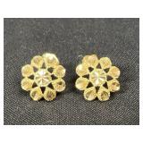 Beverly Hills Gold 14K Gold Flower Stud Earrings