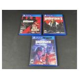 3 PlayStation 4 Wolfenstein Video Games