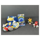 Sonic the Hedgehog figures and plushie