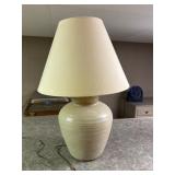 Large Textured Ceramic Table Lamp with Shade