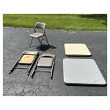 2 Card Tables and 3 Chairs