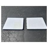 2 White Fold Up Tables
