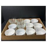 Ramekins and Pyrex cups