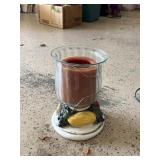 Unique Candle Holder (Glass Is Cracked)