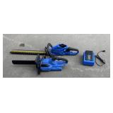 Kobalt 40V Chainsaw & Hedge Trimmer, & Battery