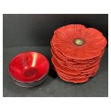 Ambiance Fleur Rouge Dinnerware Set