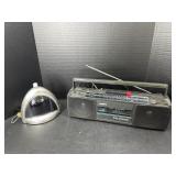 Alarm clock and boombox radio
