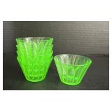 Uranium Glass Pudding cups