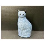 Calico Blue Cat Ceramic Figurine